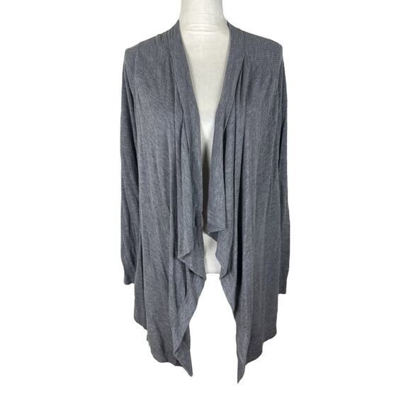 Vince Merino Wool Blend Cardigan Waterfall Open Front Sweater Gray Size Large - Picture 1 of 6